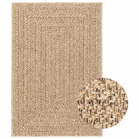 Rug ZIZUR 140x200 cm Jute Look Indoor and Outdoor