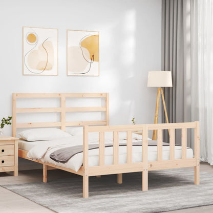 Bed Frame without Mattress Small Double Solid Wood Pine