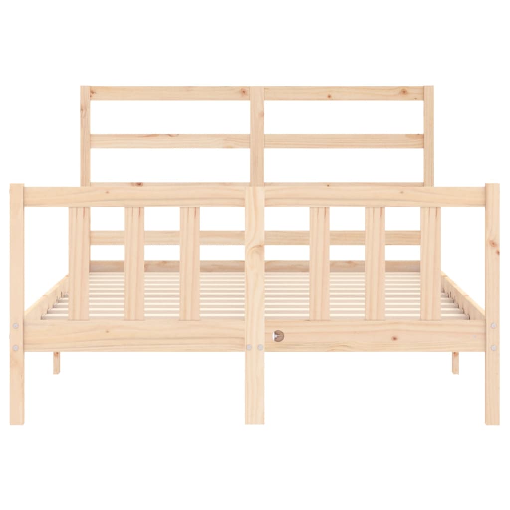 Bed Frame without Mattress Small Double Solid Wood Pine