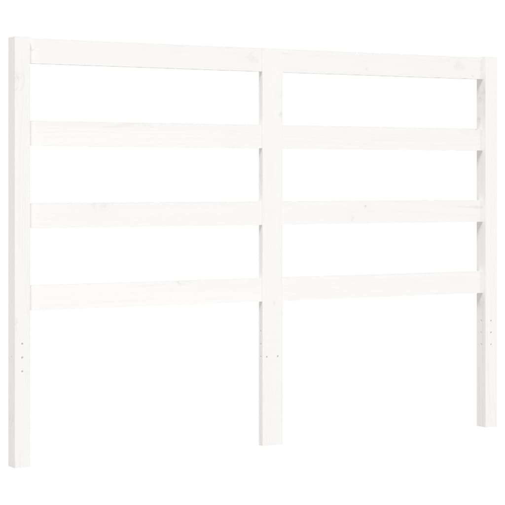 Bed Frame without Mattress White 140x190 cm Solid Wood Pine