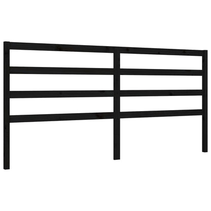 Bed Frame without Mattress Black 200x200 cm Solid Wood Pine