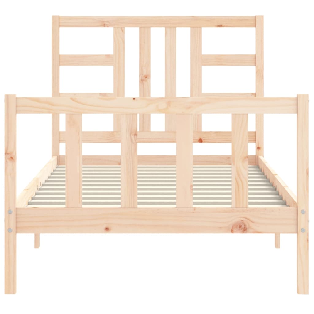 Bed Frame without Mattress 90x190 cm Single Solid Wood Pine