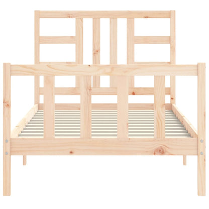 Bed Frame without Mattress 90x190 cm Single Solid Wood Pine