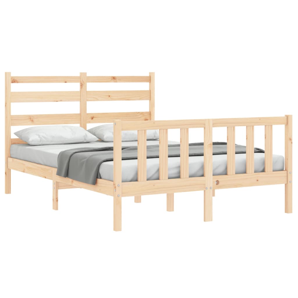 Bed Frame without Mattress Small Double Solid Wood Pine