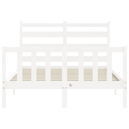 Bed Frame without Mattress White 120x200 cm Solid Wood Pine