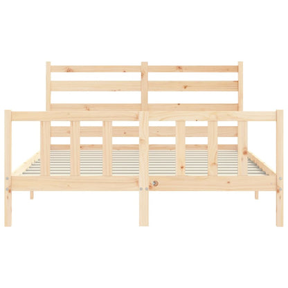 Bed Frame without Mattress 160x200 cm Solid Wood Pine