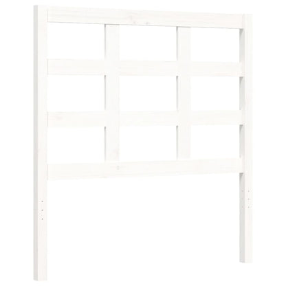 Bed Frame without Mattress White Small Single Solid Wood Pine