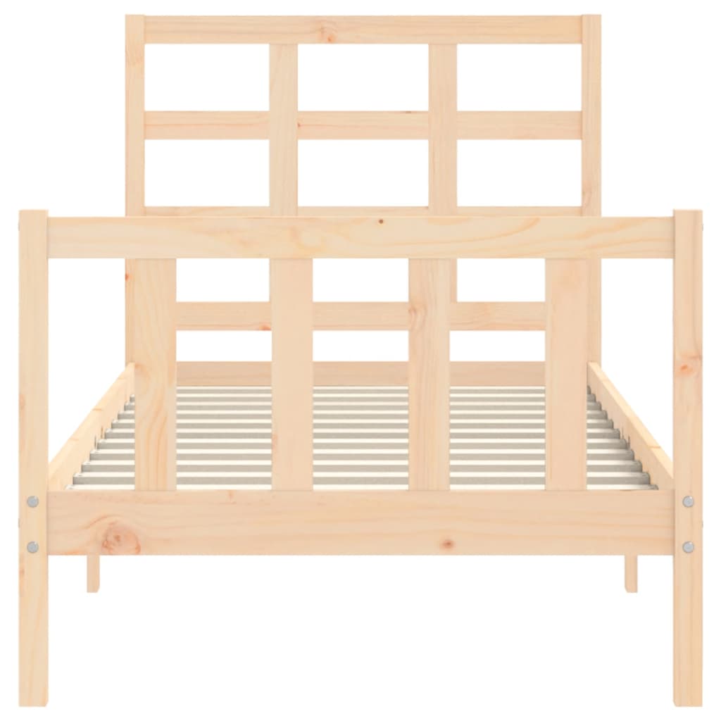 Bed Frame without Mattress 90x190 cm Single Solid Wood Pine