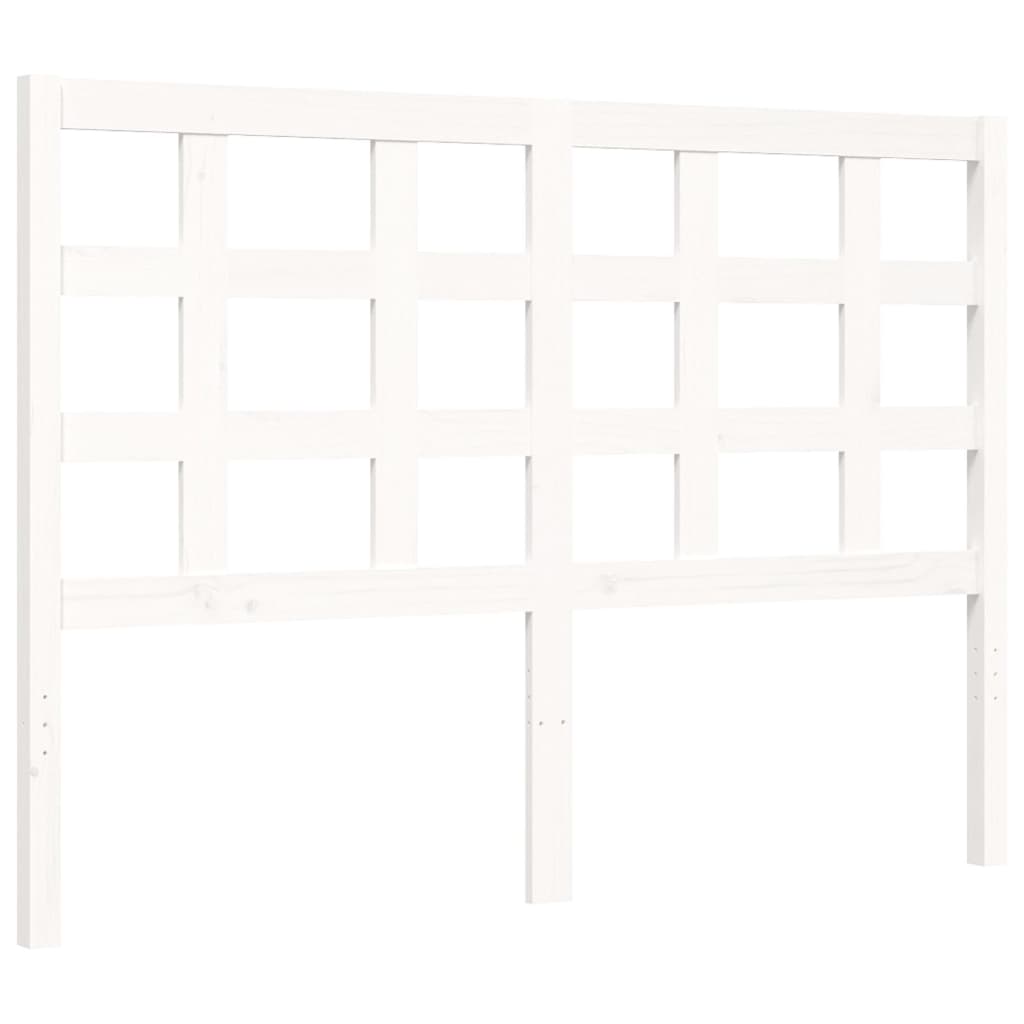Bed Frame without Mattress White 140x190 cm Solid Wood Pine