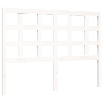 Bed Frame without Mattress White 140x190 cm Solid Wood Pine