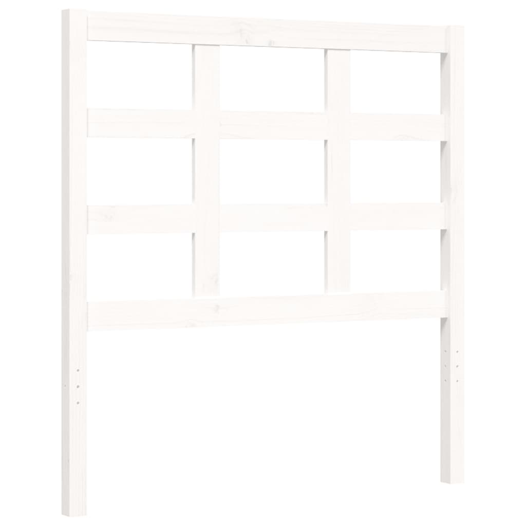 Bed Frame without Mattress White 100x200 cm Solid Wood Pine