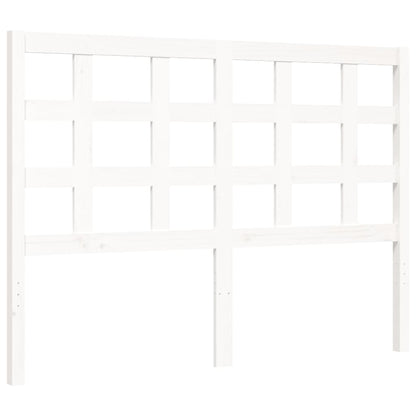 Bed Frame without Mattress White 120x200 cm Solid Wood Pine