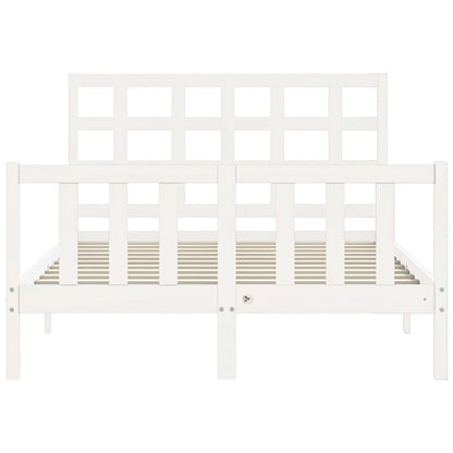 Bed Frame without Mattress White 140x200 cm Solid Wood Pine