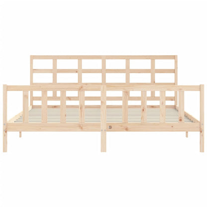 Bed Frame without Mattress 200x200 cm Solid Wood Pine