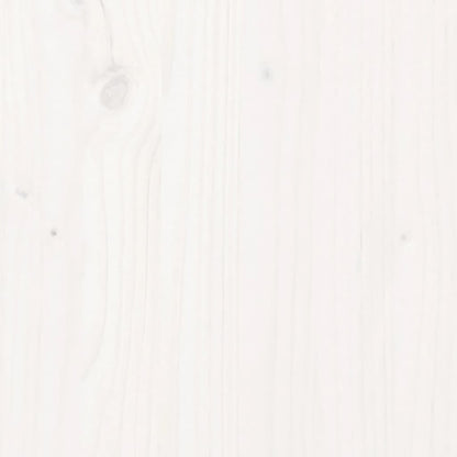Bed Frame without Mattress White Double Solid Wood Pine