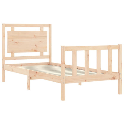 Bed Frame without Mattress 100x200 cm Solid Wood Pine