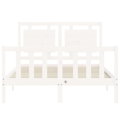Bed Frame without Mattress White 120x200 cm Solid Wood Pine
