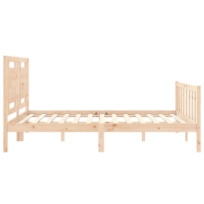 Bed Frame without Mattress King Size Solid Wood Pine