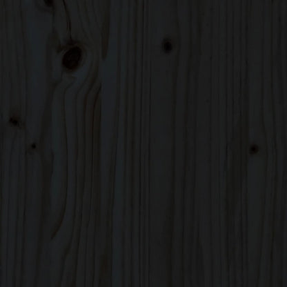 Bed Frame without Mattress Black Small Single Solid Wood Pine