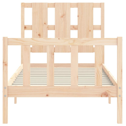 Bed Frame without Mattress 90x190 cm Single Solid Wood Pine