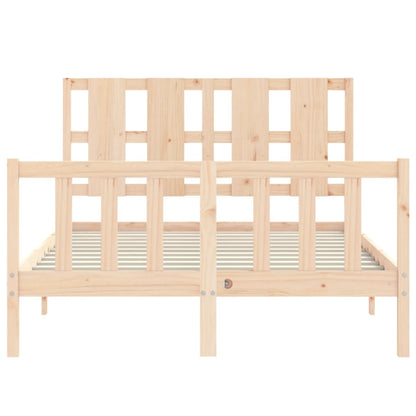 Bed Frame without Mattress 140x190 cm Solid Wood Pine