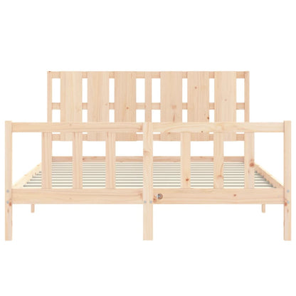 Bed Frame without Mattress 160x200 cm Solid Wood Pine