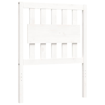 Bed Frame without Mattress White Small Single Solid Wood Pine