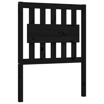 Bed Frame without Mattress Black Small Single Solid Wood Pine