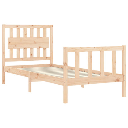 Bed Frame without Mattress Single Solid Wood Pine