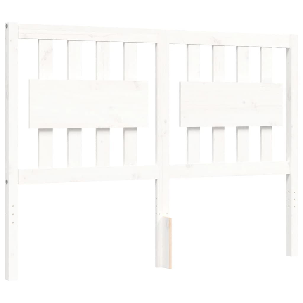 Bed Frame without Mattress White 140x190 cm Solid Wood Pine