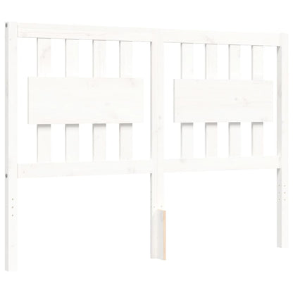Bed Frame without Mattress White 140x190 cm Solid Wood Pine
