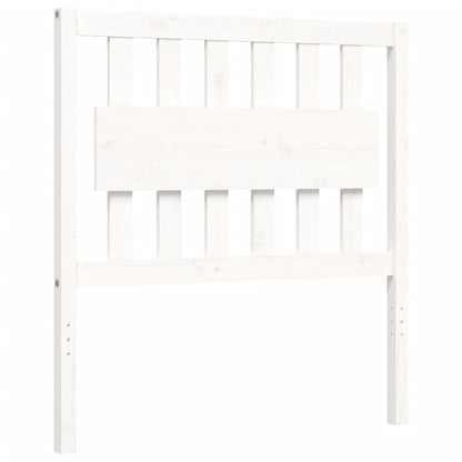 Bed Frame without Mattress White 90x200 cm Solid Wood Pine