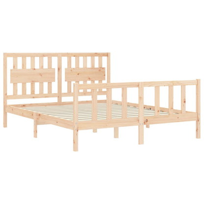 Bed Frame without Mattress 160x200 cm Solid Wood Pine
