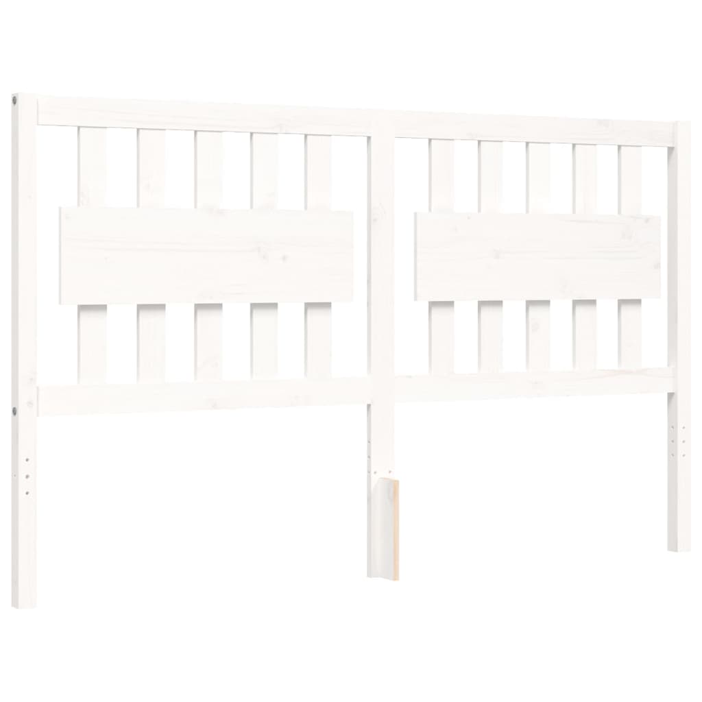 Bed Frame without Mattress White 160x200 cm Solid Wood Pine