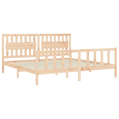 Bed Frame without Mattress 200x200 cm Solid Wood Pine