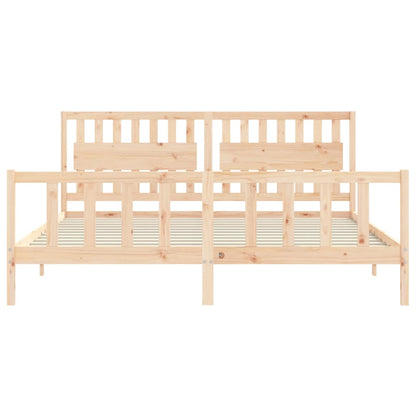 Bed Frame without Mattress 200x200 cm Solid Wood Pine