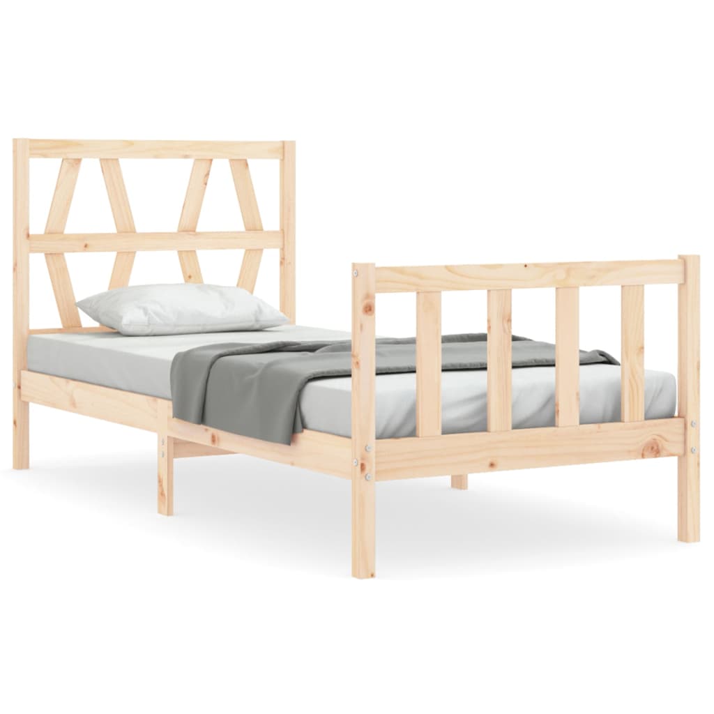 Bed Frame without Mattress Small Single Solid Wood Pine