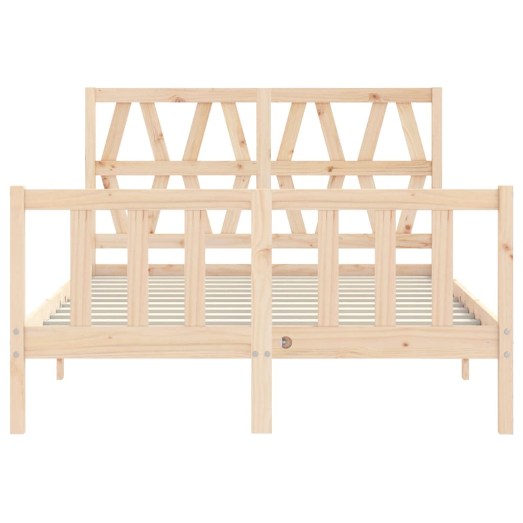 Bed Frame without Mattress Small Double Solid Wood Pine
