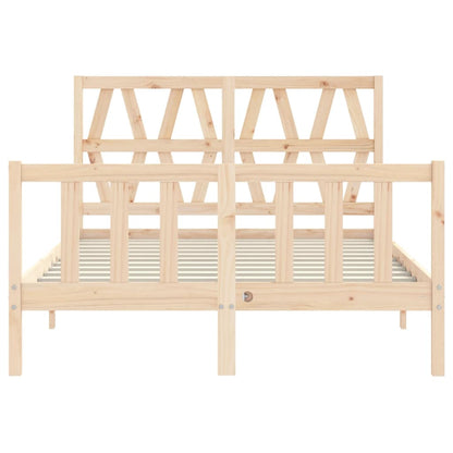 Bed Frame without Mattress 140x190 cm Solid Wood Pine
