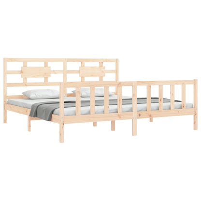 Bed Frame without Mattress 200x200 cm Solid Wood Pine