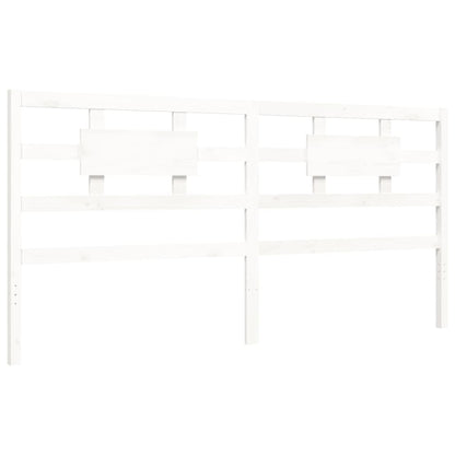 Bed Frame without Mattress White 200x200 cm Solid Wood Pine