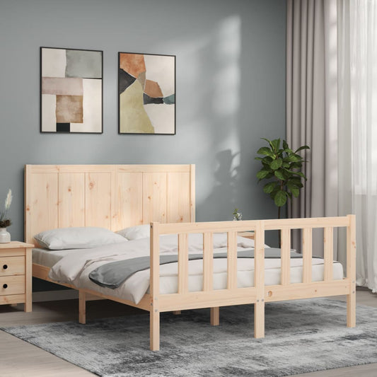Bed Frame without Mattress Small Double Solid Wood Pine