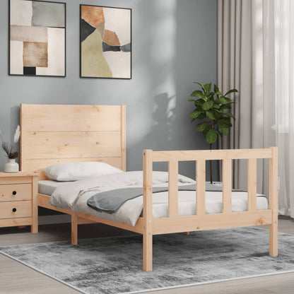 Bed Frame without Mattress 100x200 cm Solid Wood Pine