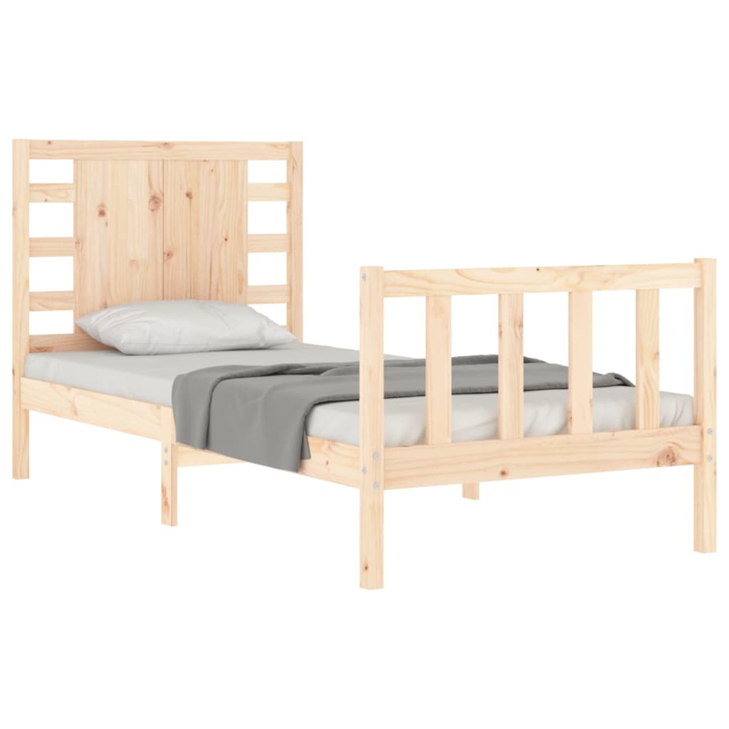 Bed Frame without Mattress Small Single Solid Wood Pine