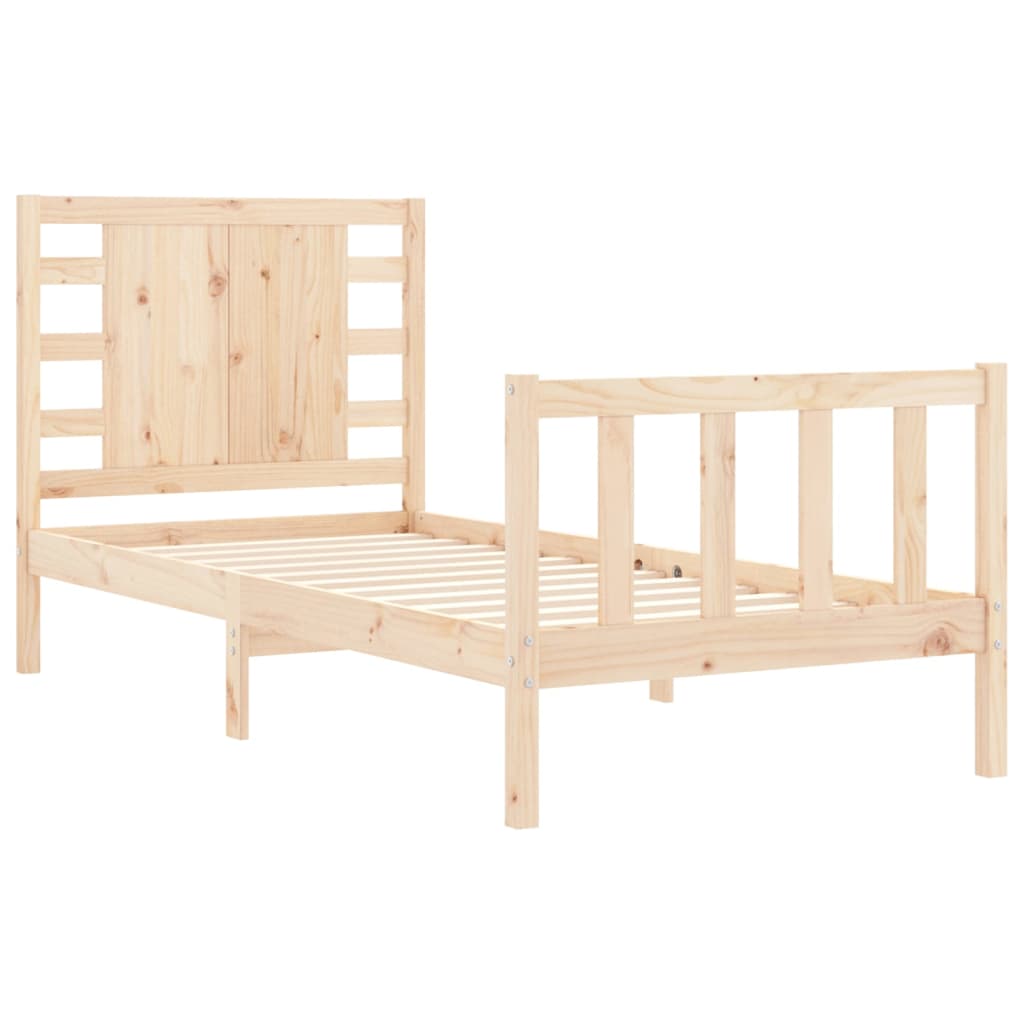 Bed Frame without Mattress Small Single Solid Wood Pine