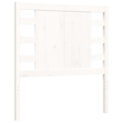 Bed Frame without Mattress White Small Single Solid Wood Pine
