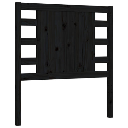 Bed Frame without Mattress Black Small Single Solid Wood Pine