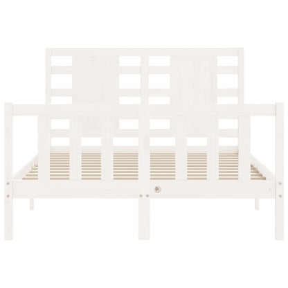 Bed Frame without Mattress White 120x200 cm Solid Wood Pine