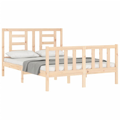 Bed Frame without Mattress 140x190 cm Solid Wood Pine