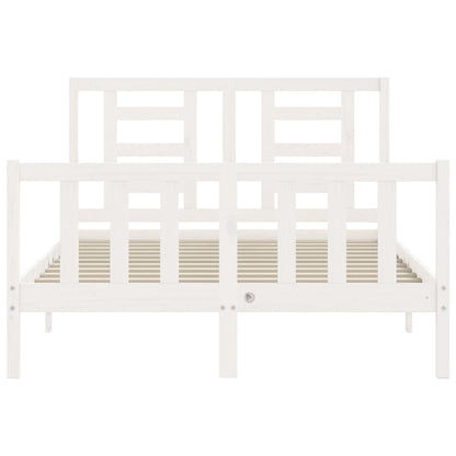Bed Frame without Mattress White 120x200 cm Solid Wood Pine